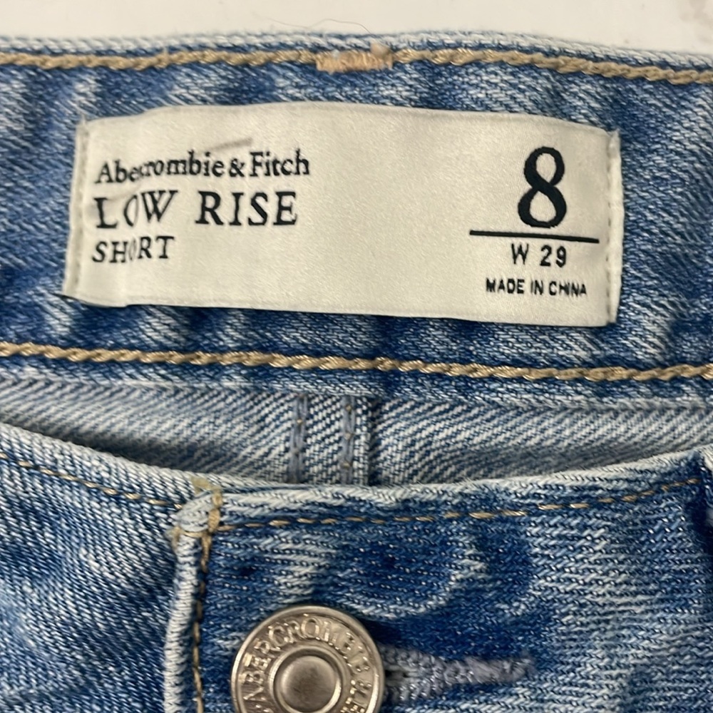 Abercrombie & Fitch denim jeans shorts low rise size 8 /29 - Picture 5 of 6